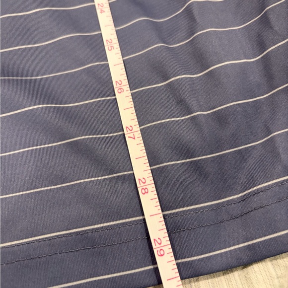 Callaway Men’s Golf Polo Size L Navy White Red Stripe 100% Polyester EUC - Picture 5 of 7